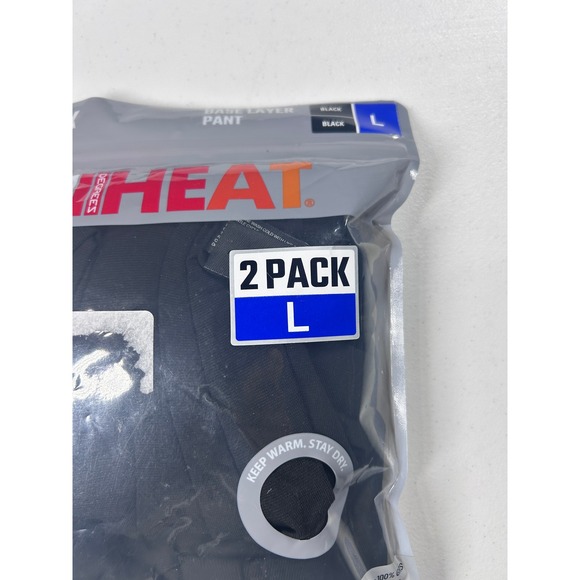 32 Degrees Heat Women's Base Layer Pants 2 Pack Black Large Thermal Leggings NEW - Picture 4 of 7